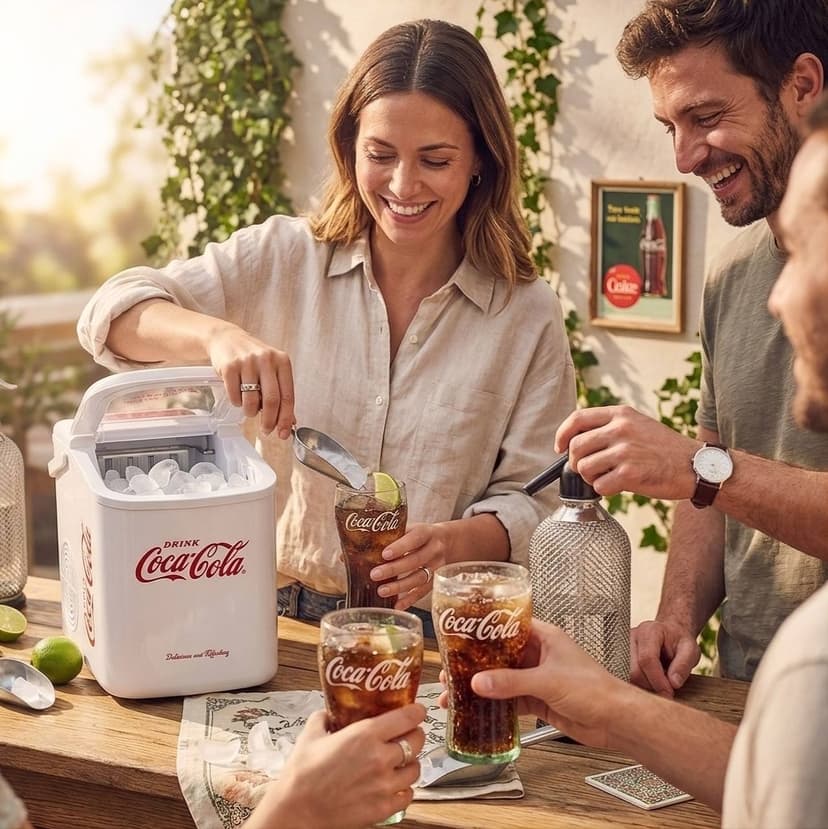 Salco Coca-Cola Retro Eisbereiter SEB-28W (Weiß)